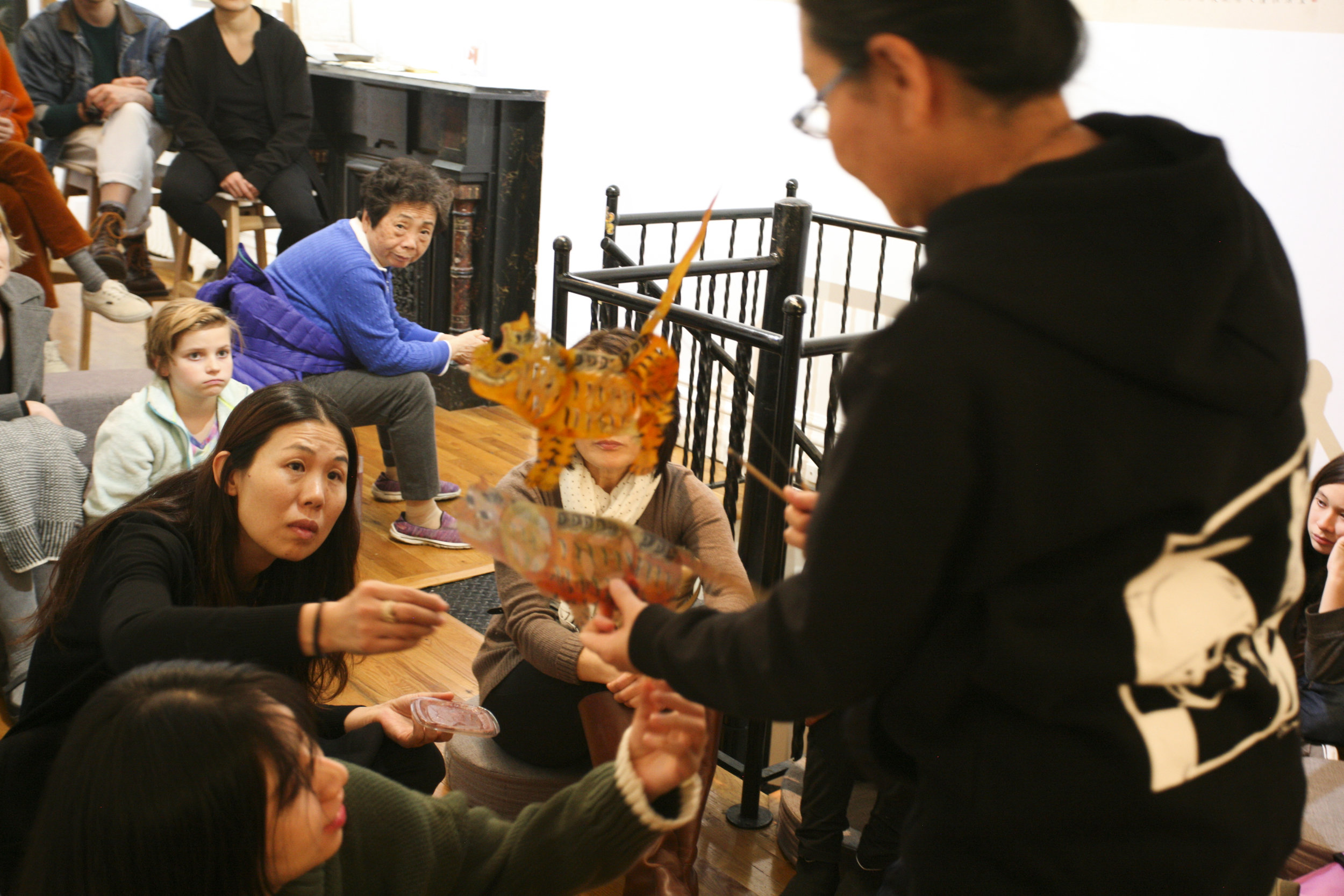   Shadow Restoration Project with Chinese Theatre Works at Fou Gallery. Photograph by Echo He.  