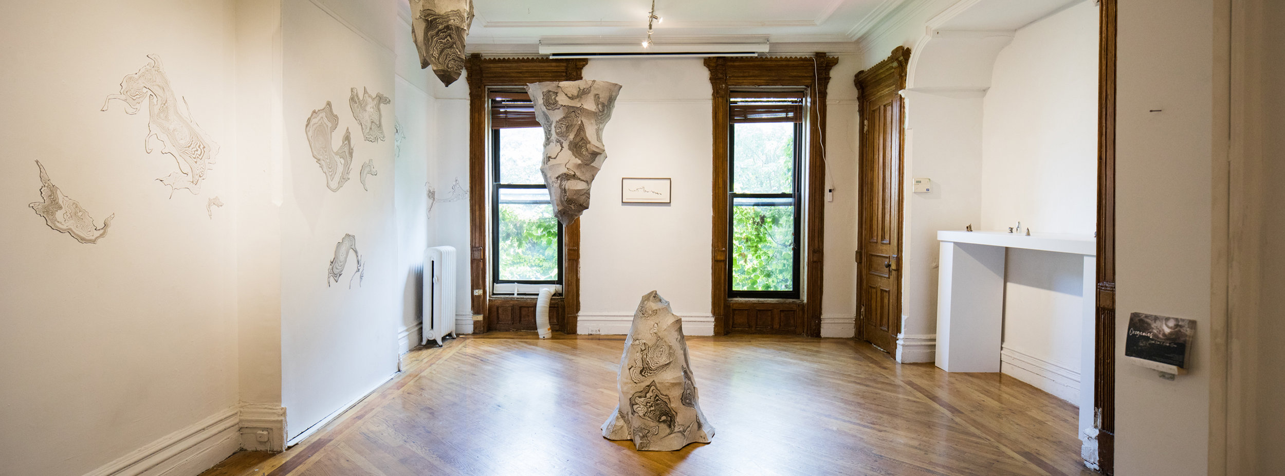 Jisook Kim & Hilda Shen: Orogenies installation view. Photograph by Nadia Peichao Lin. © Jisook Kim and Hilda Shen, courtesy Fou Gallery.