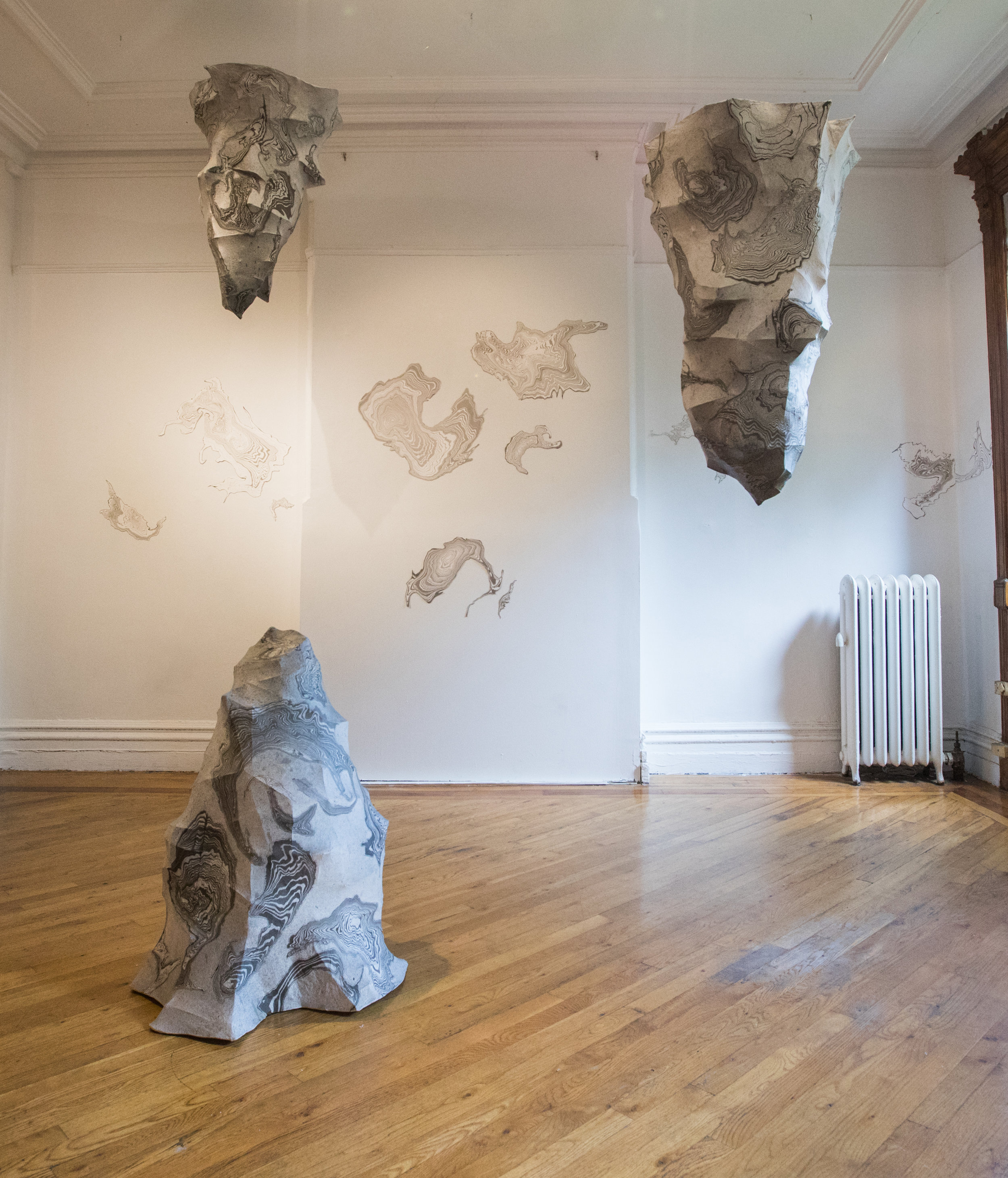 Jisook Kim & Hilda Shen: Orogenies installation view. Photograph by Nadia Peichao Lin. © Jisook Kim and Hilda Shen, courtesy Fou Gallery.