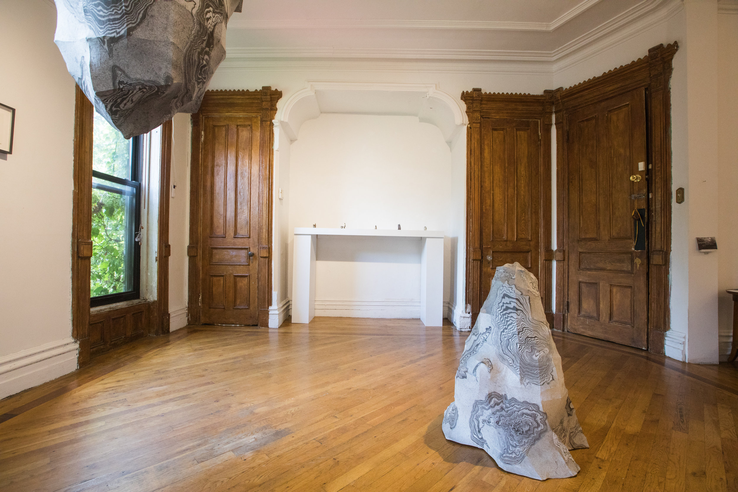 Jisook Kim & Hilda Shen: Orogenies installation view. Photograph by Nadia Peichao Lin. © Jisook Kim and Hilda Shen, courtesy Fou Gallery.