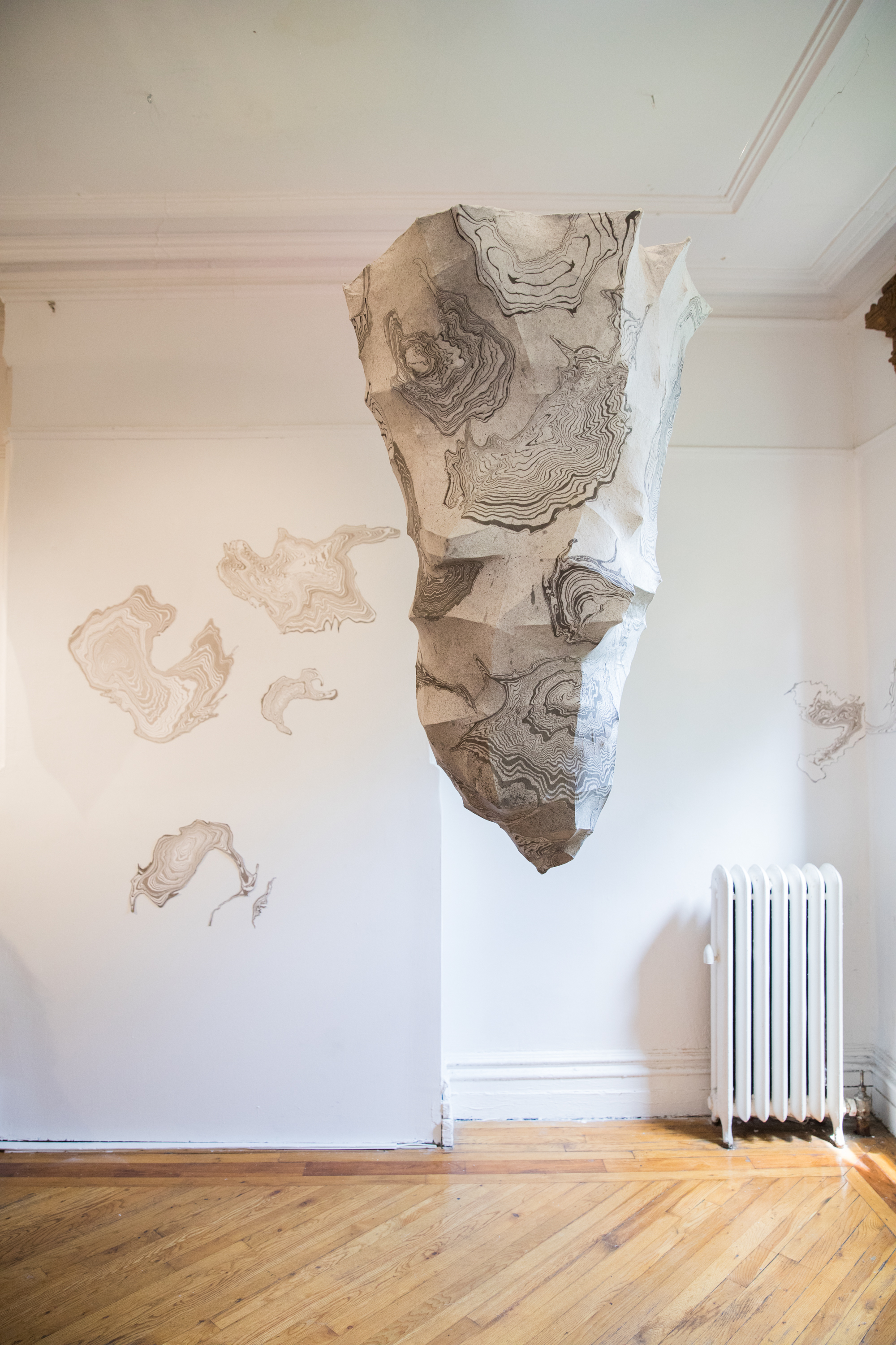 Jisook Kim & Hilda Shen: Orogenies installation view. Photograph by Nadia Peichao Lin. © Jisook Kim and Hilda Shen, courtesy Fou Gallery.