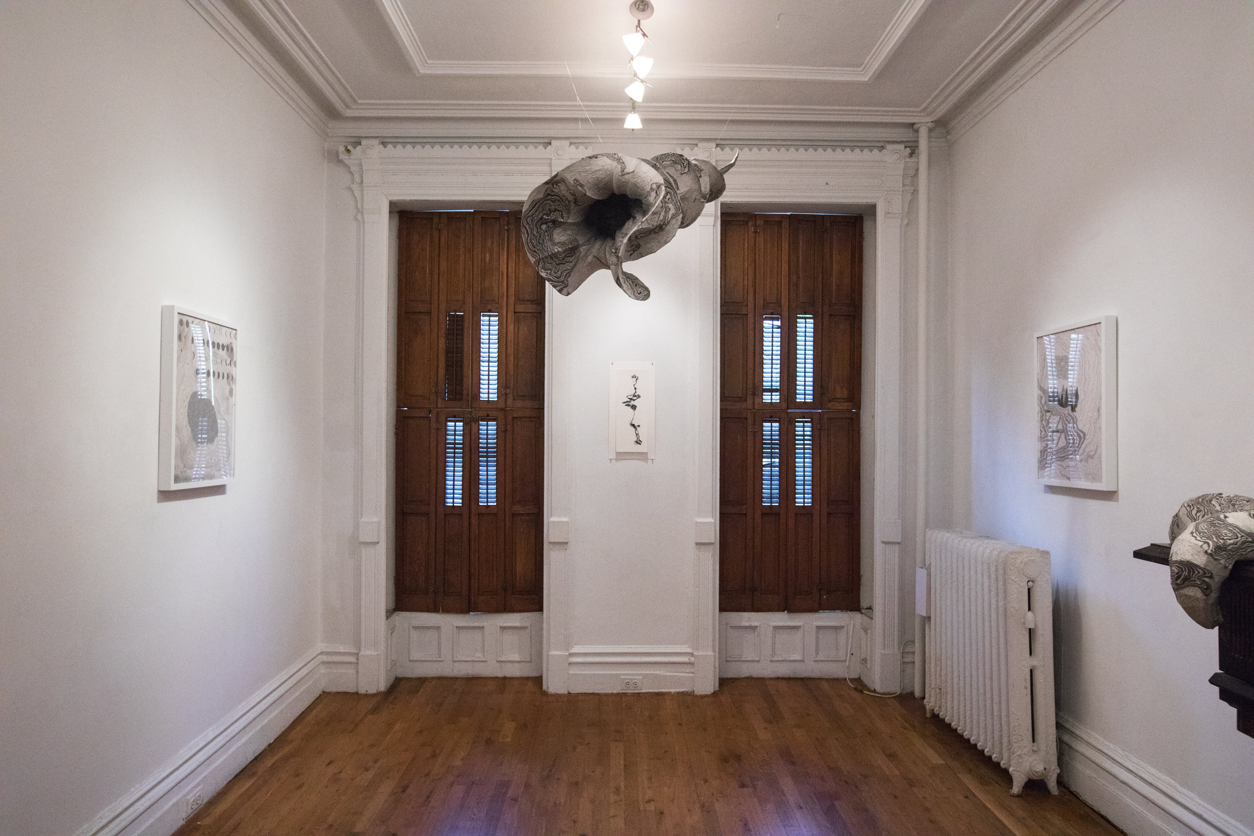 Jisook Kim & Hilda Shen: Orogenies installation view. Photograph by Nadia Peichao Lin. © Jisook Kim and Hilda Shen, courtesy Fou Gallery.