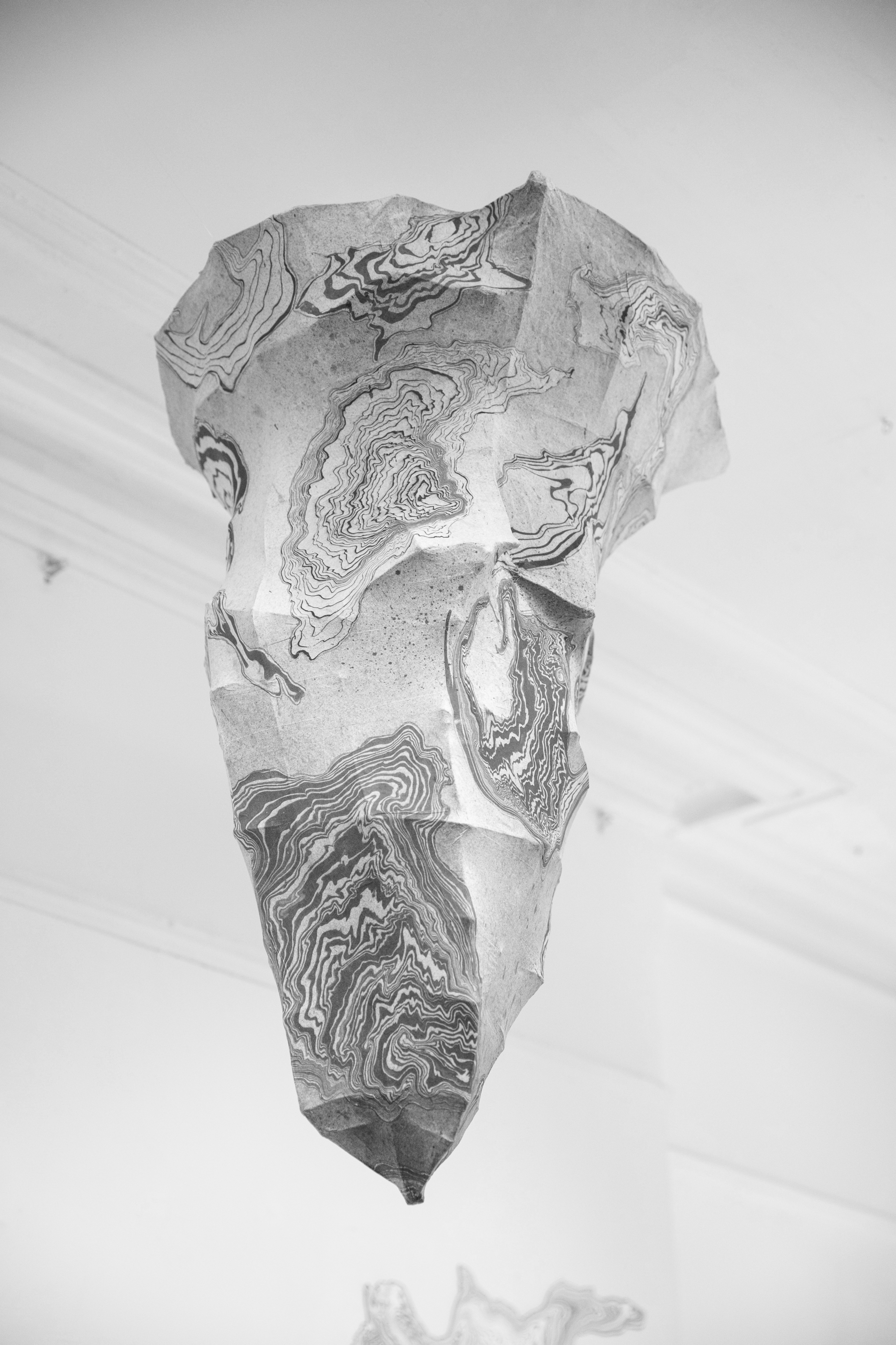 Jisook Kim, Mountain II , 2019. Hanji paper, ink, wire, 28 x 27 x 34 inches ©Jisook Kim, courtesy of Fou Gallery