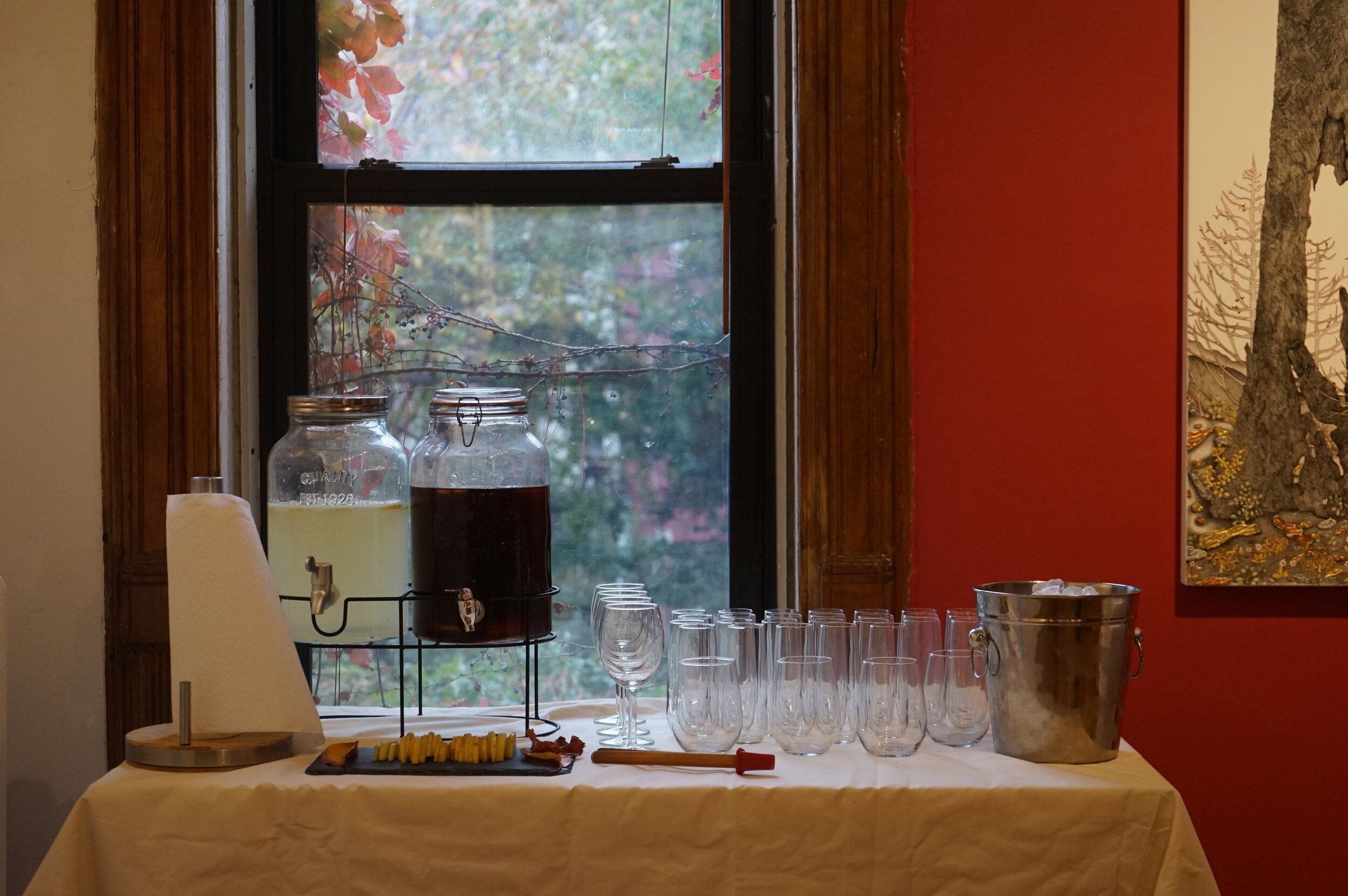   Between Earth and Falling Leaves  - Dessert Tasting Party, photo by Yilan Wang, courtesy Fou Gallery. 