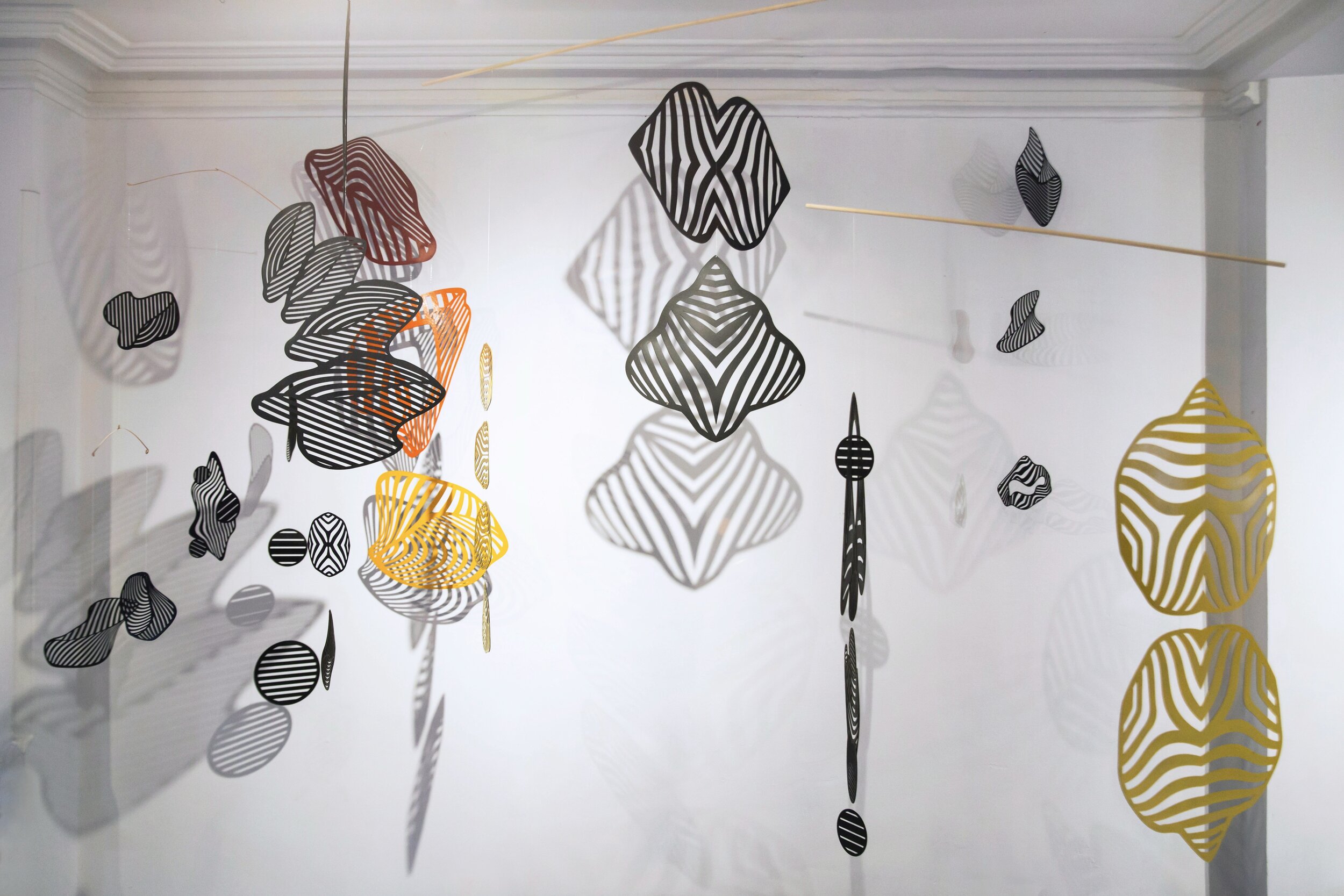  Wendy Letven,      Gyre , 2020, Cut Paper, Dimensions Variable, 6 components. 