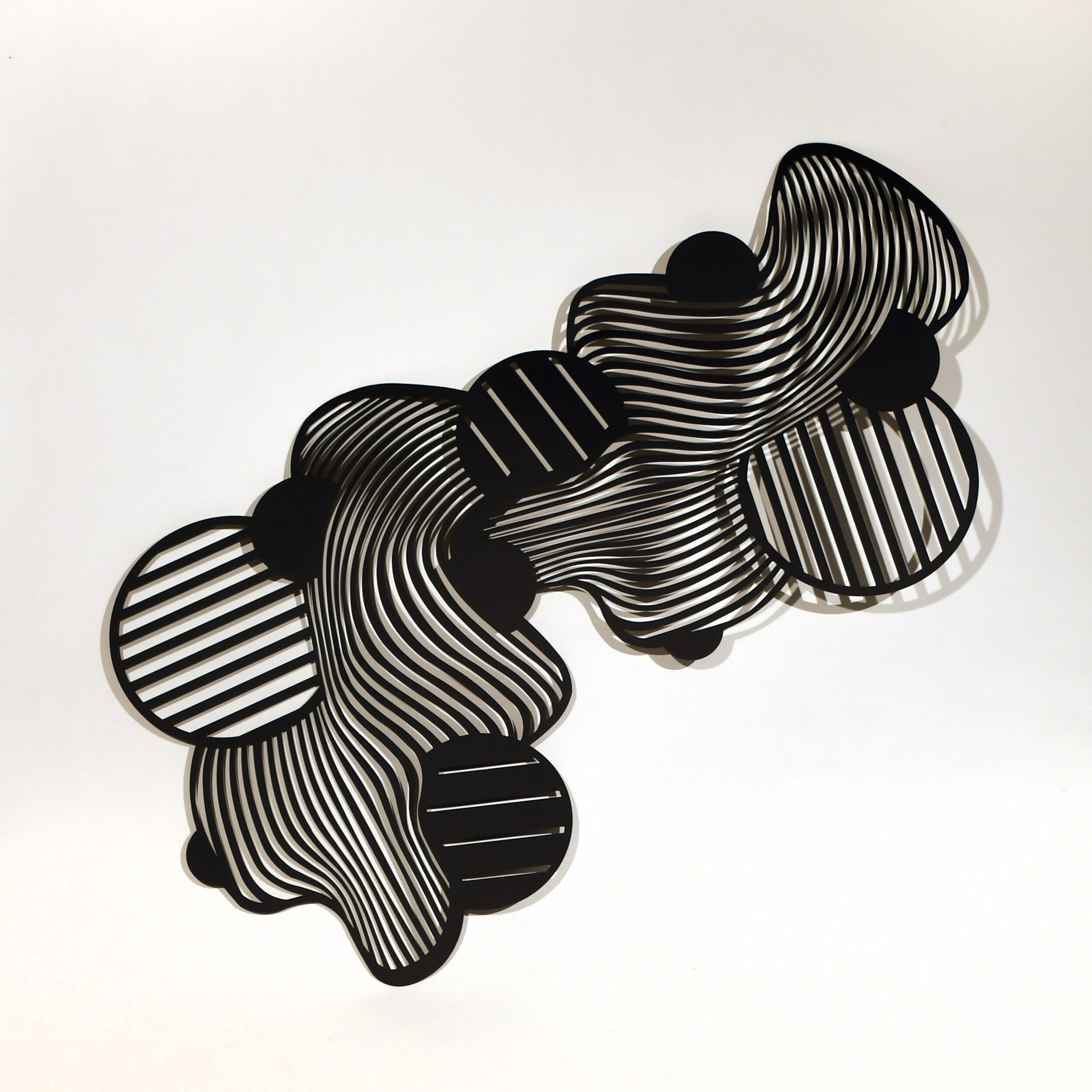  Wendy Letven,  Double Ripple , 2019, Powder-coated Aluminum, 34 x 30 inches 