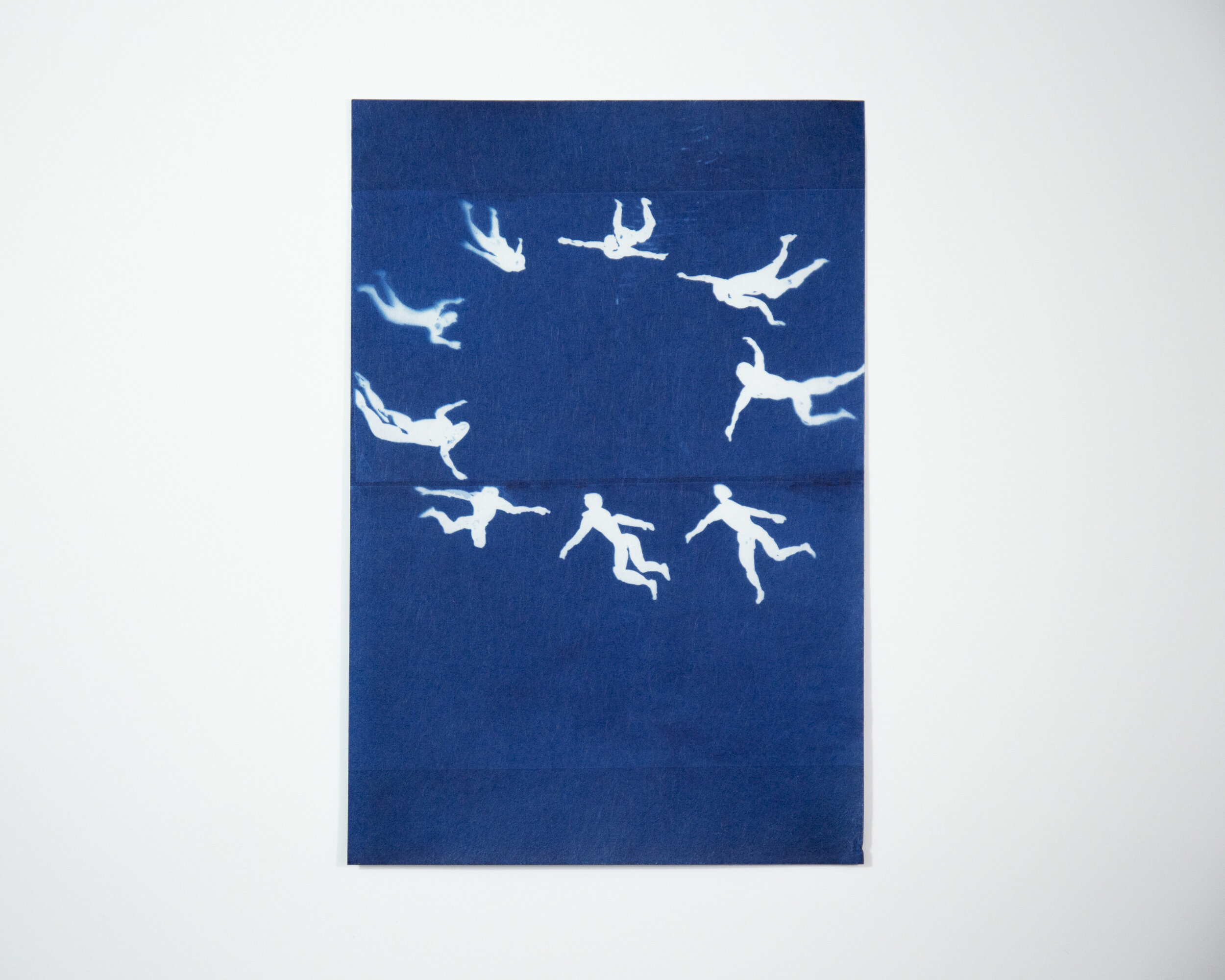  Han Qin,  United 2 , 2018, Cyanotype on paper, 10 x 6 ½ inches (25.4 x 16.8 cm) ©Han Qin, courtesy Fou Gallery 