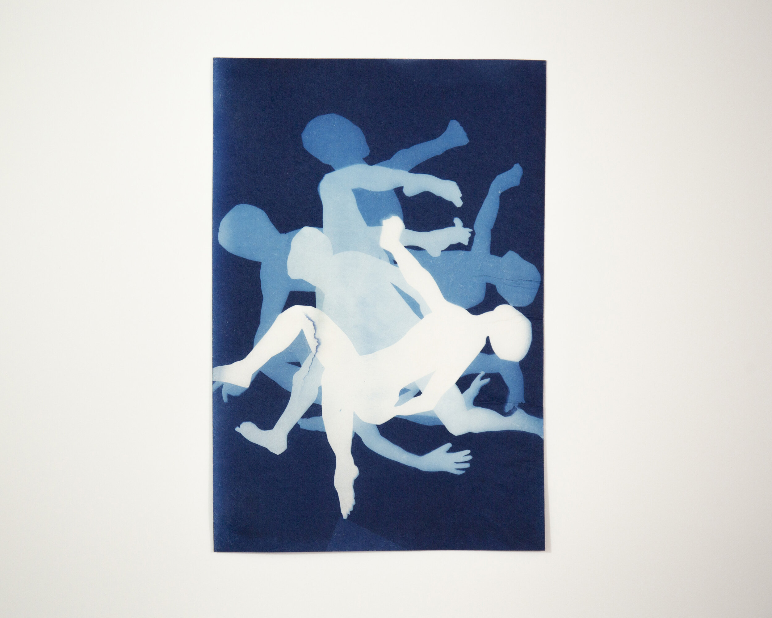  Han Qin,  Disorder as of Drinking Sweet Wine 3 , 2018. Cyanotype on paper, 10 x 6 ½ inches (25.4 x 16.8 cm) ©Han Qin, courtesy Fou Gallery 
