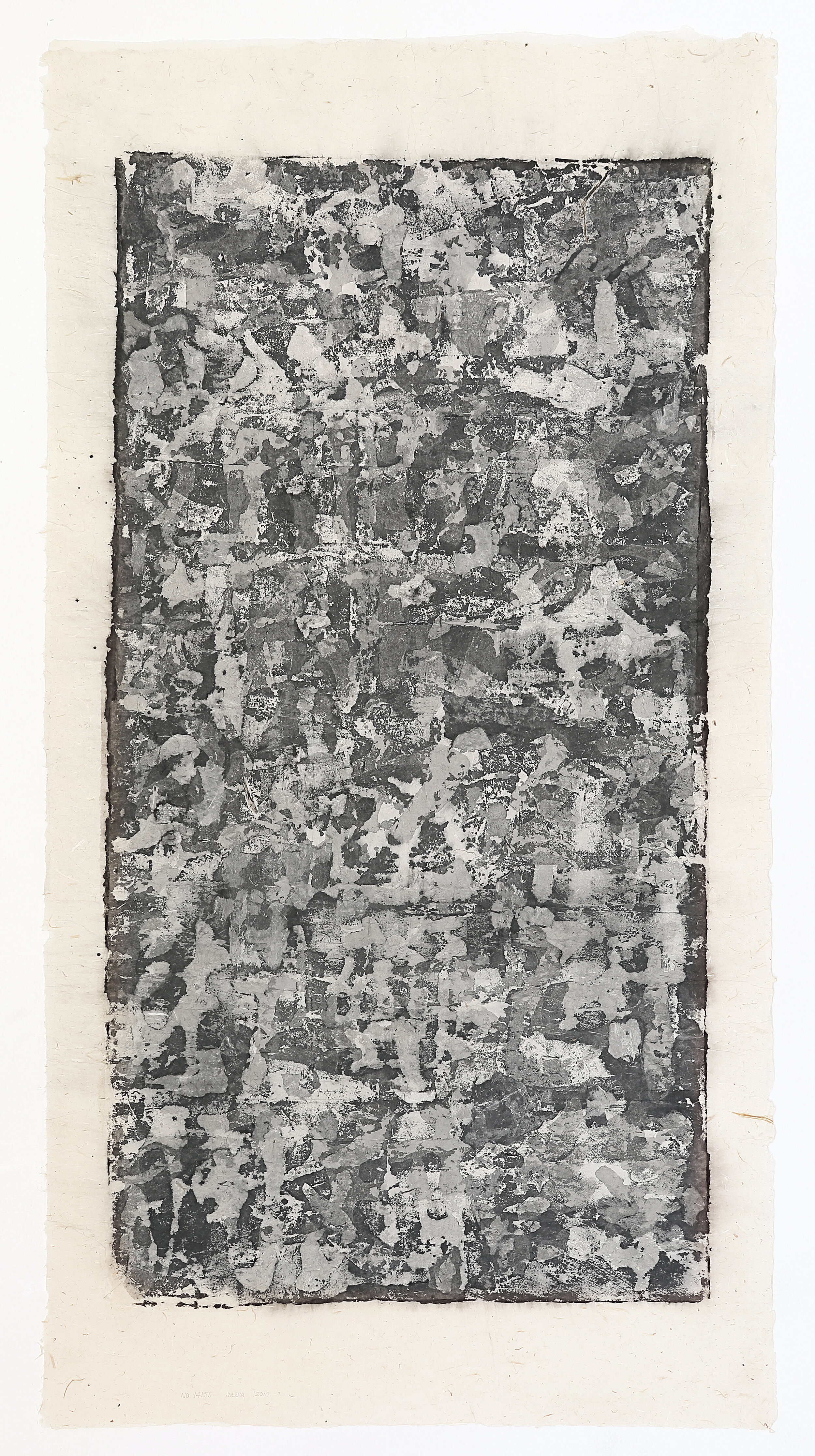  Wei Jia,  No. 14155 , 2014. Gouache, ink and Xuan paper collage on paper, 57 x 29 inches ©Wei Jia, courtesy Fou Gallery   