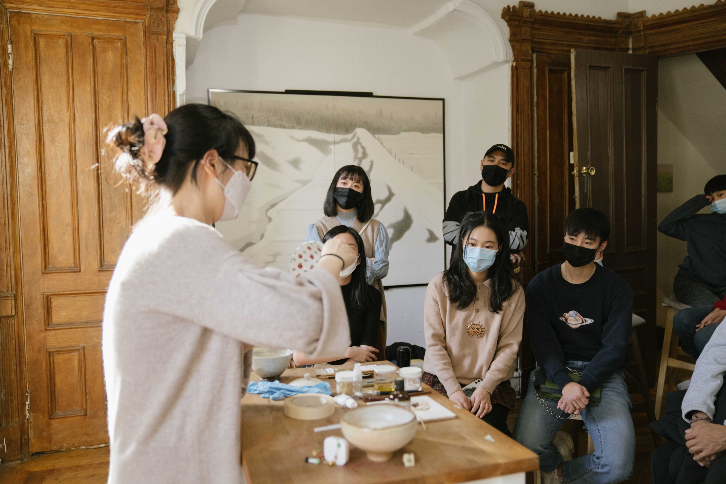  Kintsugi Workshop on Feb 19th, 2022. Photo by Joey Wang, courtesy of Fou Gallery 