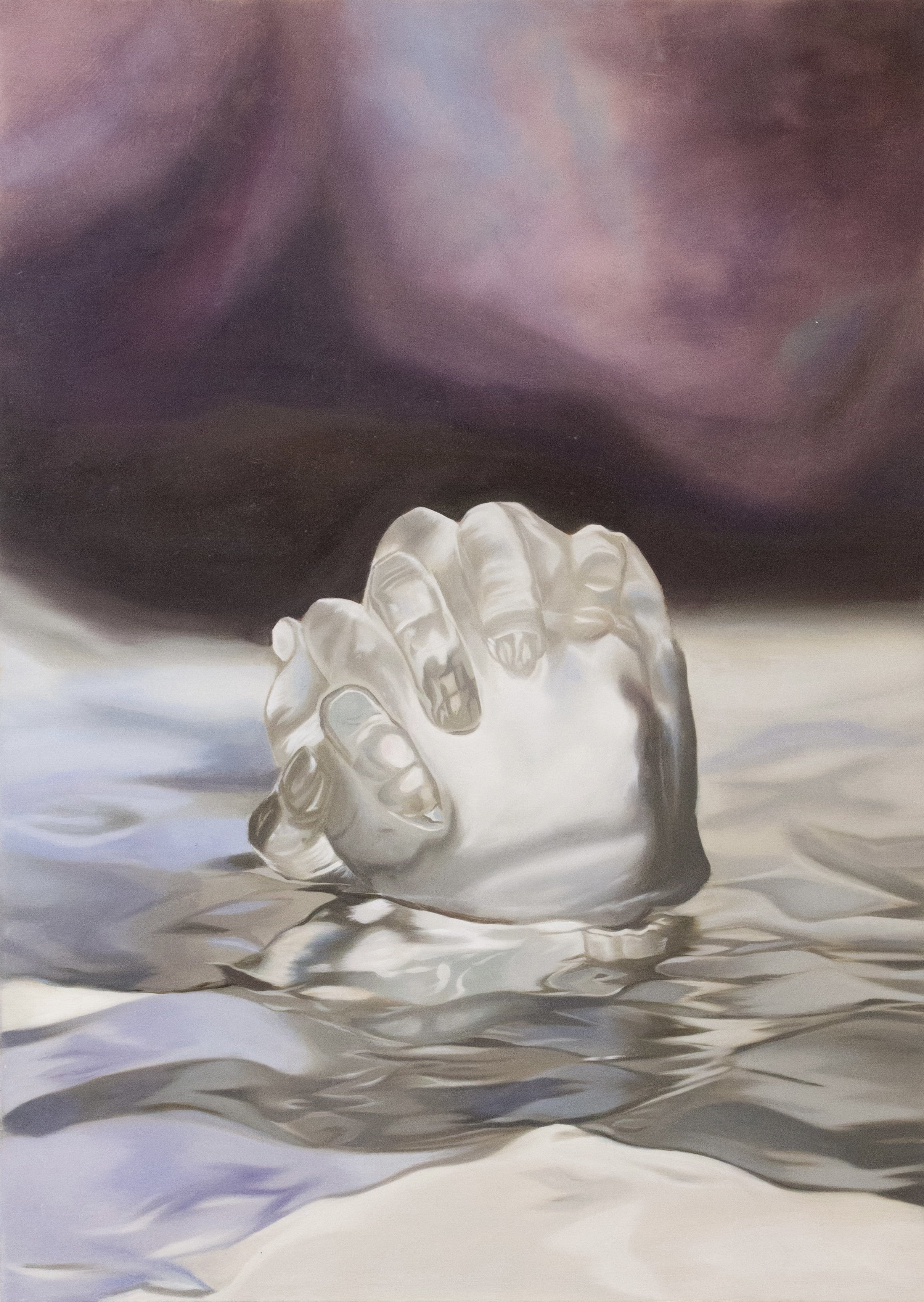  Suyi Xu,  All that is Solid Melts into Air , 2020. Oil on canvas, 28 x 22 inches ©Suyi Xu, Photograph by Xi Zhou, courtesy of Fou Gallery 
