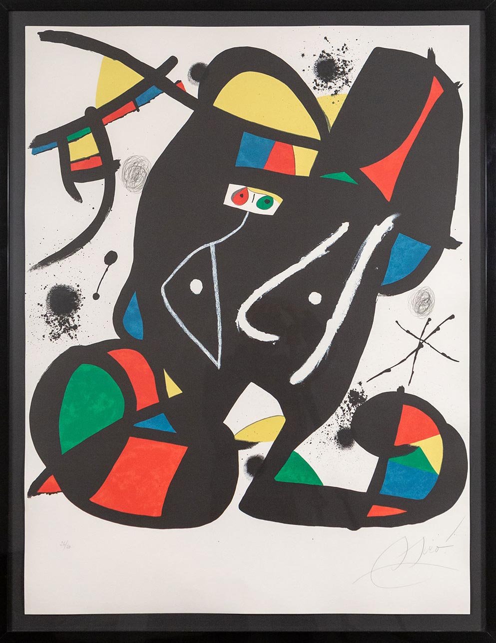  Joan Miro,  Colpir Sense Nafrar III , 1981, Lithograph on Guarro wove paper, 37.5 x 28.5 inches (work). Edition of 50 
