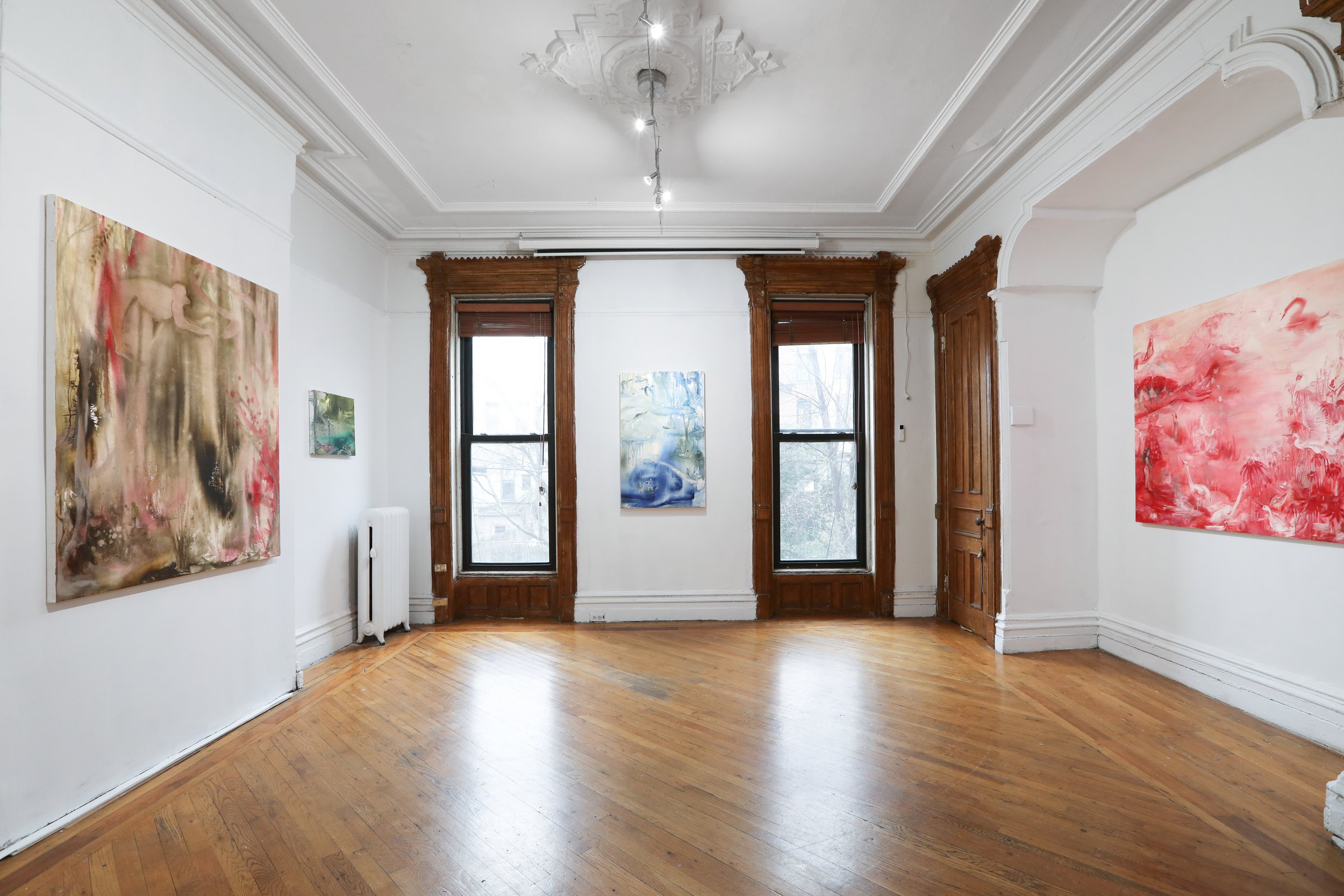  Installation view of  Saba Farhoudnia: Falling Petals, Standing Roses , photo by Ken Lee, courtesy of Fou Gallery 