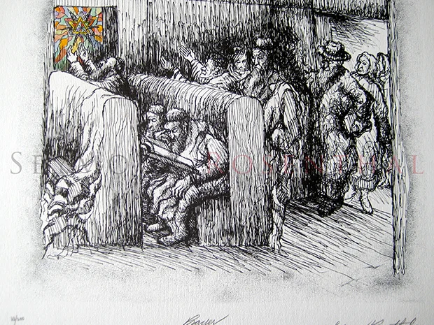 Prayer at Eldridgest (Partial Hand Colored)