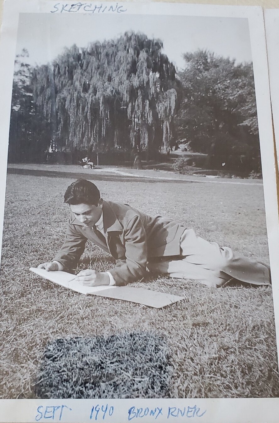 Sketching at Bronx Park - 1940