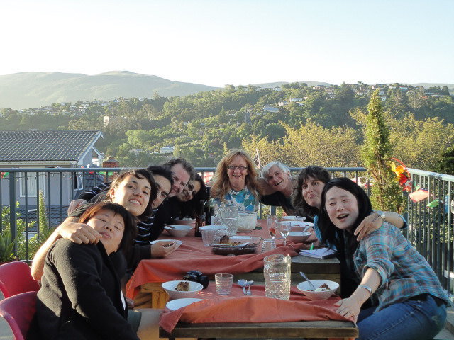 WWOOFers, backpackers and students at Arden Street House