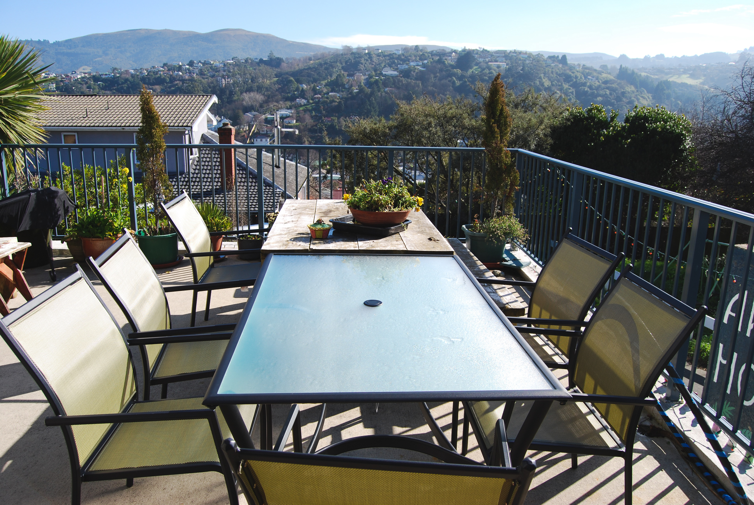 The terrace dining area