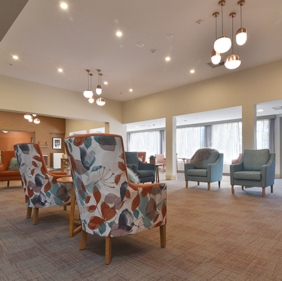 VILLA MARIA CATHOLIC HOMES - CLUNY HOUSE, CLAYTON Aged Care Facility | Clayton, Victoria An intimate 11 bed home attached to a larger facility. A refurbishment of all aspects of the space was required by Villa Maria Catholic Homes to reflect a more homely undated aesthetic. de Fiddes Design were engaged for the full project to make selections for finishes and loose furniture and accessories in a mid-century modern style to evoke memory and an altogether more enabling environment. This project was completed in mid April 2019. Project Gallery Coming Soon
