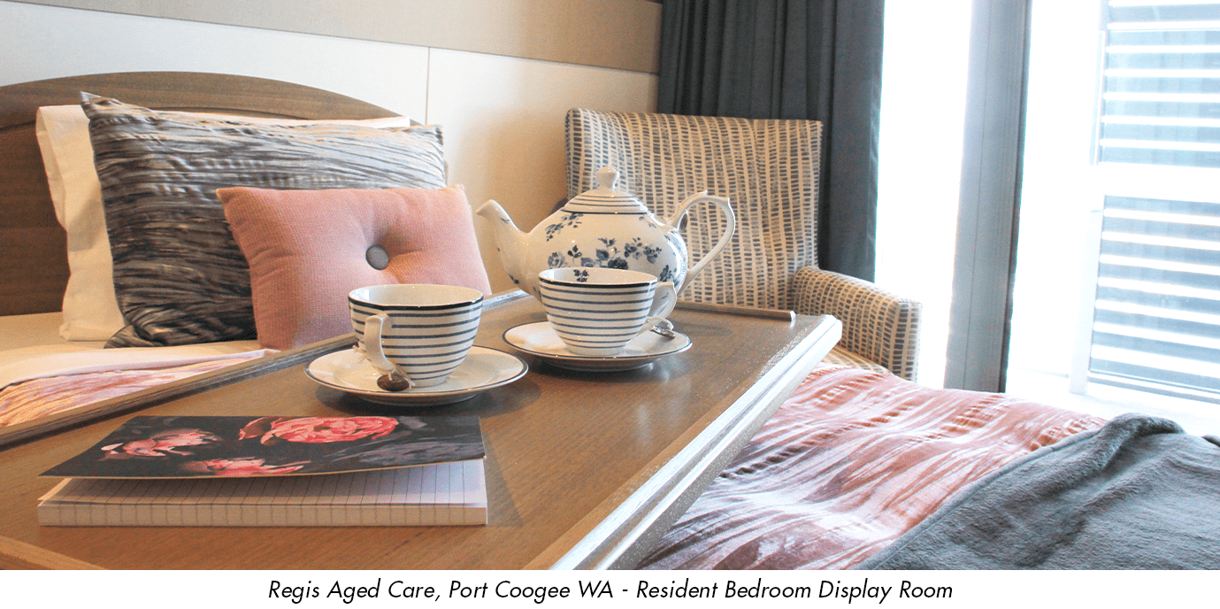 Regis Aged Care Port Coogee Western Australia Staged Resident Display Bedroom