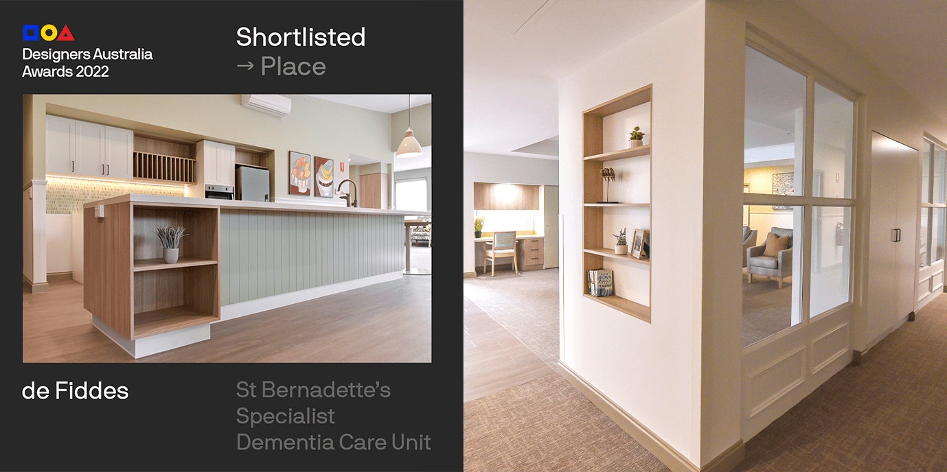 VMCH St Bernadette’s has been shortlisted for a Design Australia Award for the category of Place.