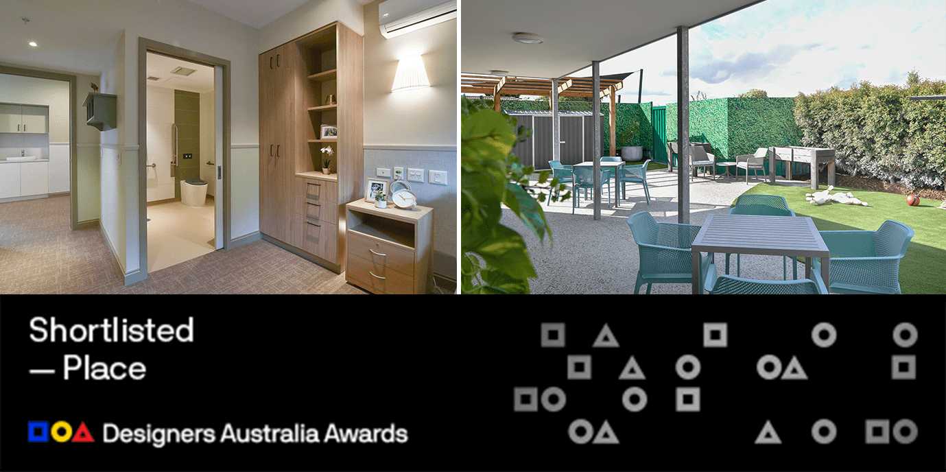 St Bernadette’s a BPSD Facility in Sunshine North has been shortlisted for a (DIA) Design Australia Award for the category of Place.