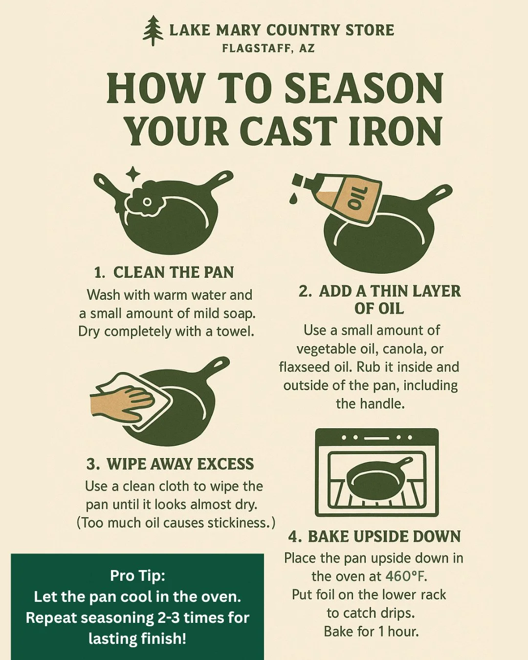 Seasoning your cast iron is basically an act of love. 🥘✨⁠
There&rsquo;s a reason Grandma&rsquo;s hand-me-down skillet always cooks the best &mdash; years of seasoning, stories, and Sunday breakfasts live in that pan.⁠
⁠
Treat yours right and it&rsqu