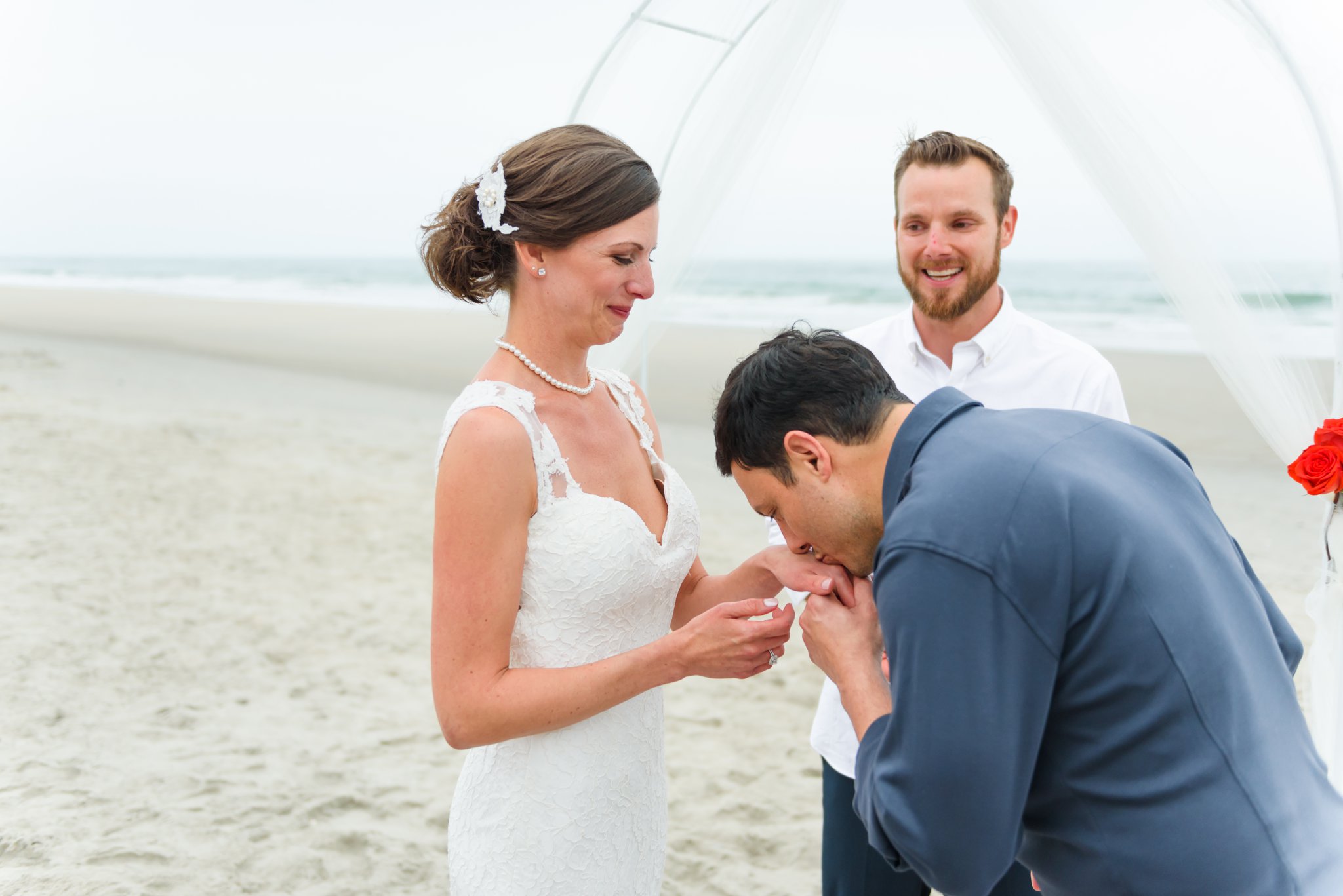 Such a gentleman! I loved Dino kissed Jenn's hand after he put the ring on her finger. 