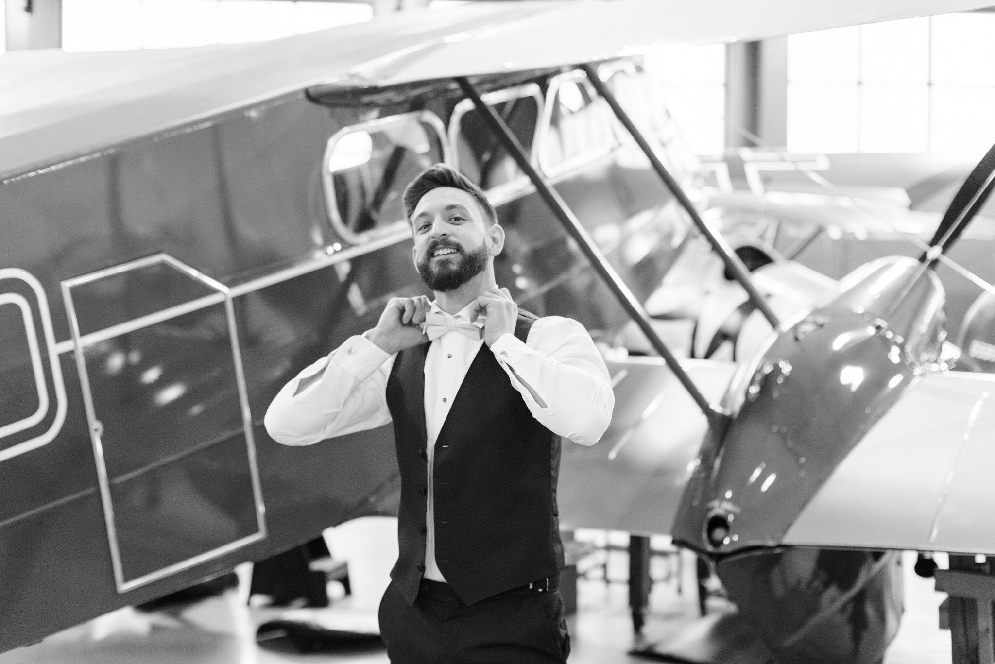 The " Wild Cargo " plane is their favorite one, and the one they had all of their Engagement Session photos with! We were so happy it could also be used for their wedding day photos for them! 