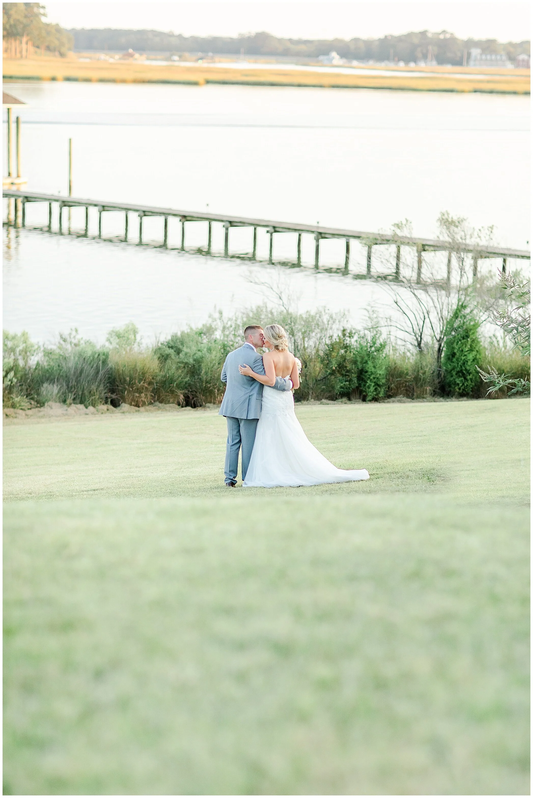Last shot of the evening with the sun beginning to set. I loved the golden glow off the water. Congrats Mr. and Mrs. Corbett!!!