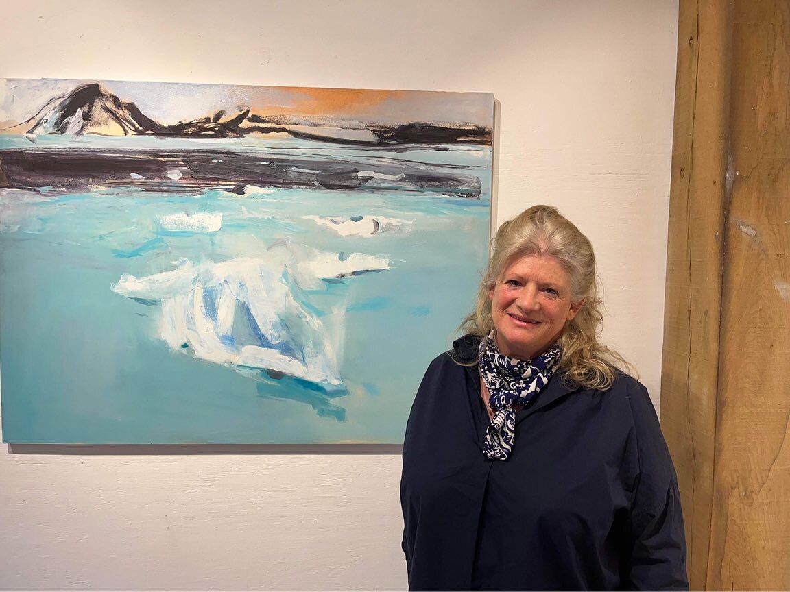 Always a relief when the rolling , pitching, gripeing and yawing stop and the newly launched boat finds a true wind and a clean sea. My painting &lsquo;Melt&rsquo; in the new exhibition &lsquo;where the line breaks&rsquo;, title the brainchild of poe