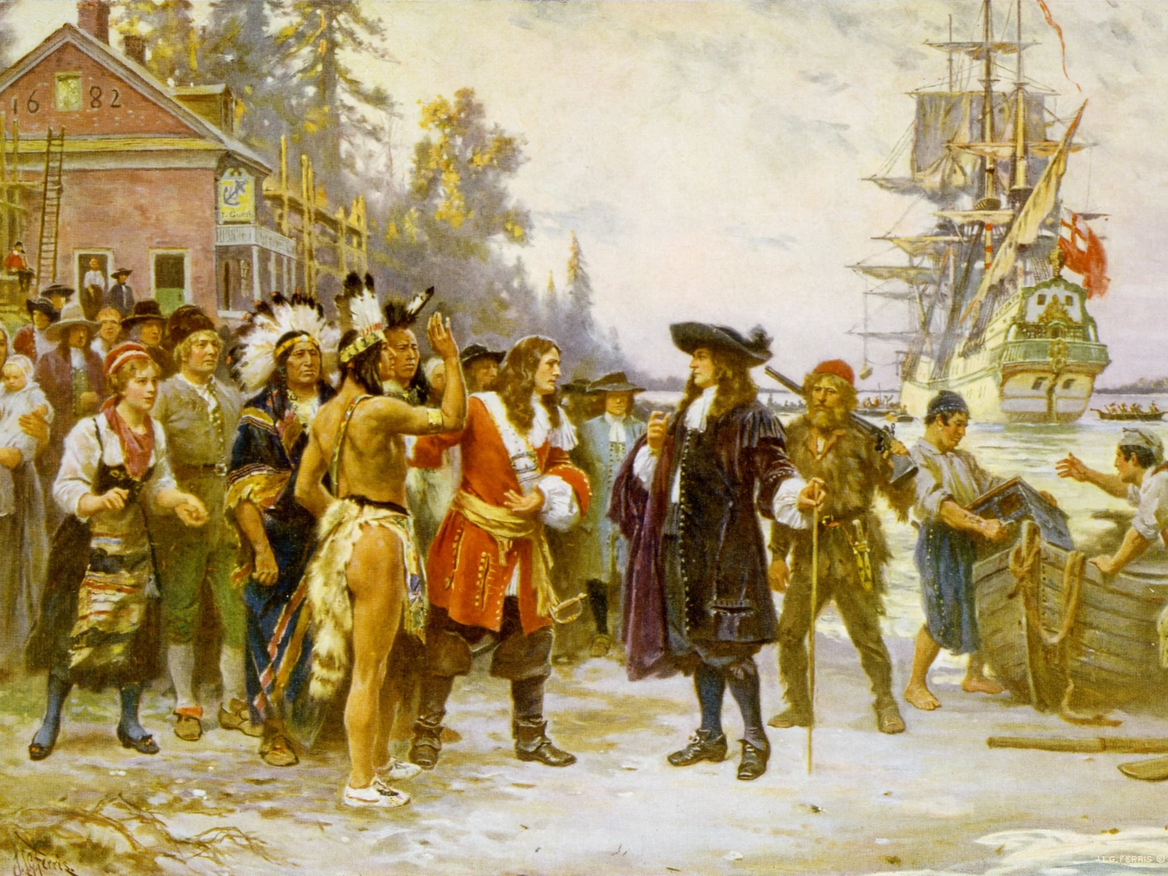 Metacom, King Philip of the Wampanoag tribe, waged war against English who took over his land. The Iroquois fought the French in Quebec while Quaker William Penn founded Philadelphia. When Charles II died, Catholic James SECond wore the English crown, but William and Mary became King and Queen in the Glorious Revolution of 1688.