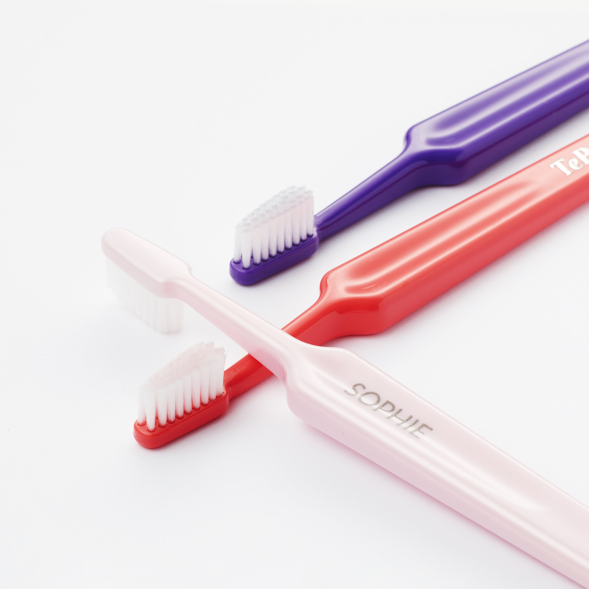 3 stk. navnetandbørster 4-9 år (pige)