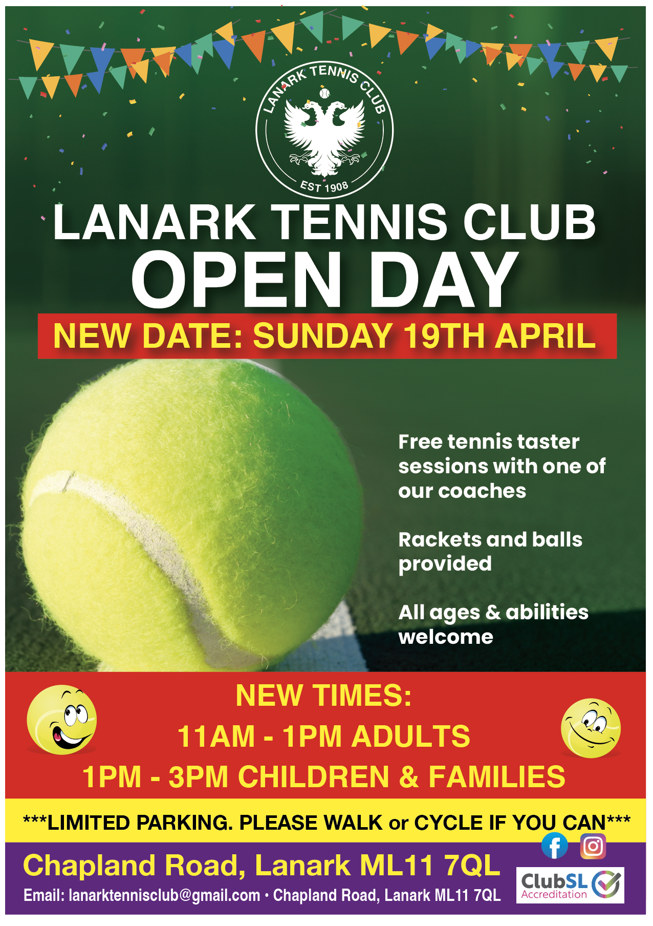 Rescheduled Event - Tennis Open Day