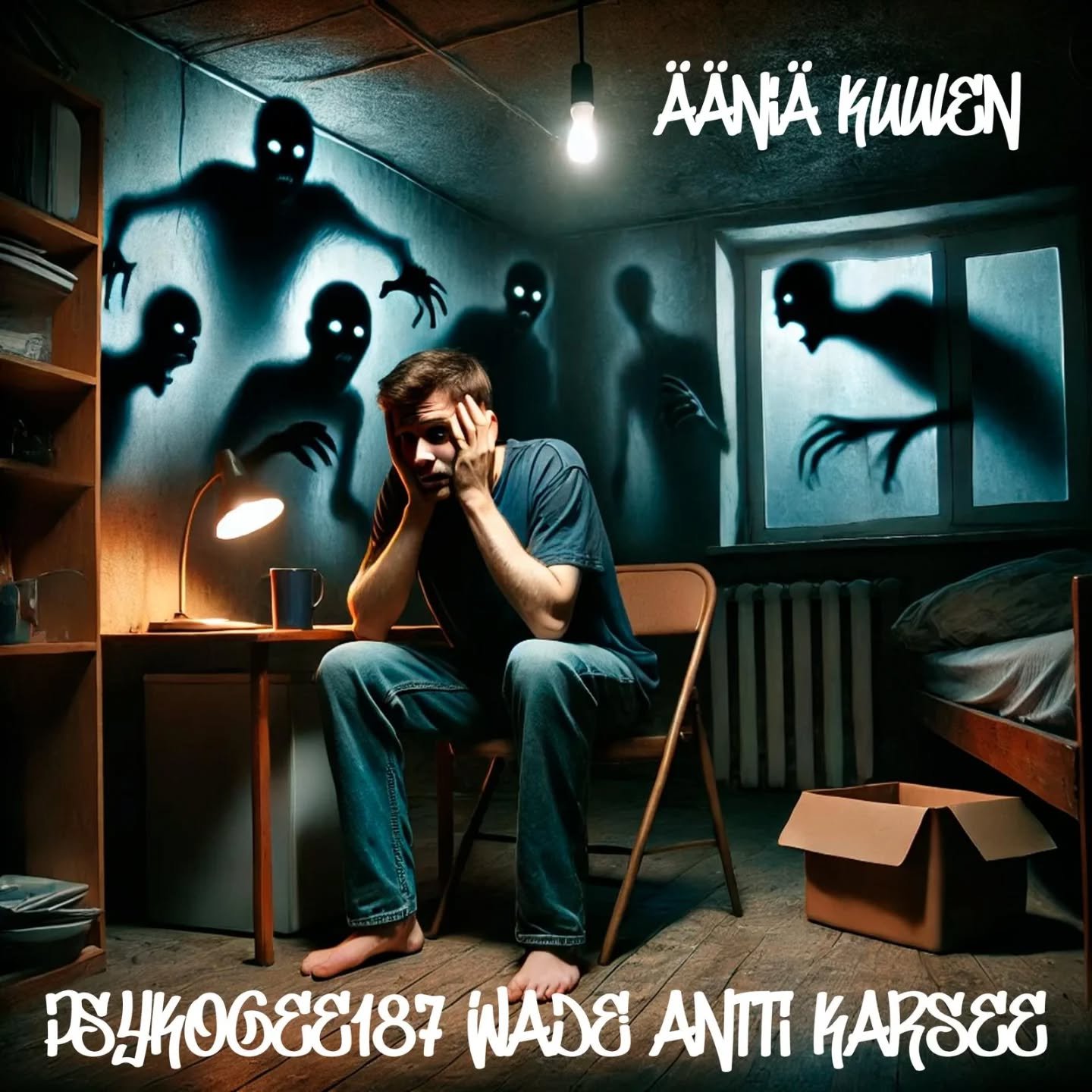 14-03-25 Psykogee187, WADE, Antti Karsee - Ääniä kuulen
"Ääniä kuulen" kertoo mielenterveysongelmista, mutta myös siitä, että kaikesta voi selvitä. Huumoria ei unohdettu tälläk&a