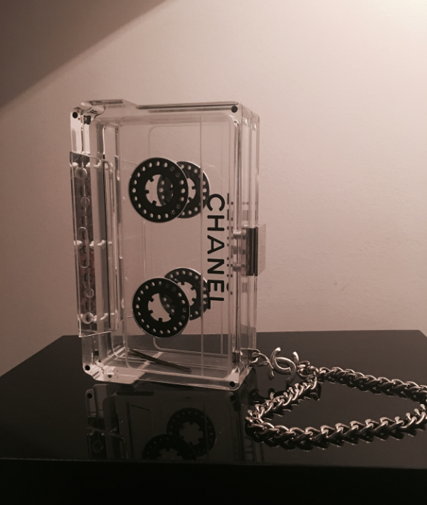 A Chanel 'smart' Casette clutch, made in collaboration with Karl Lagerfeld.