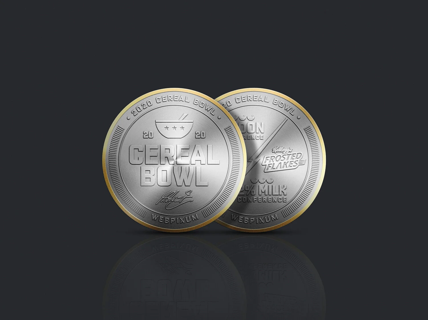 Flip Coin Mockup — WEBPIXUM SPORTS MOCKUPS