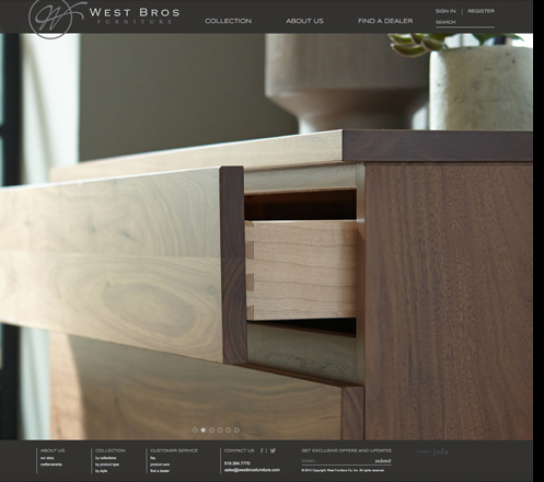 West Bros Furniture website
