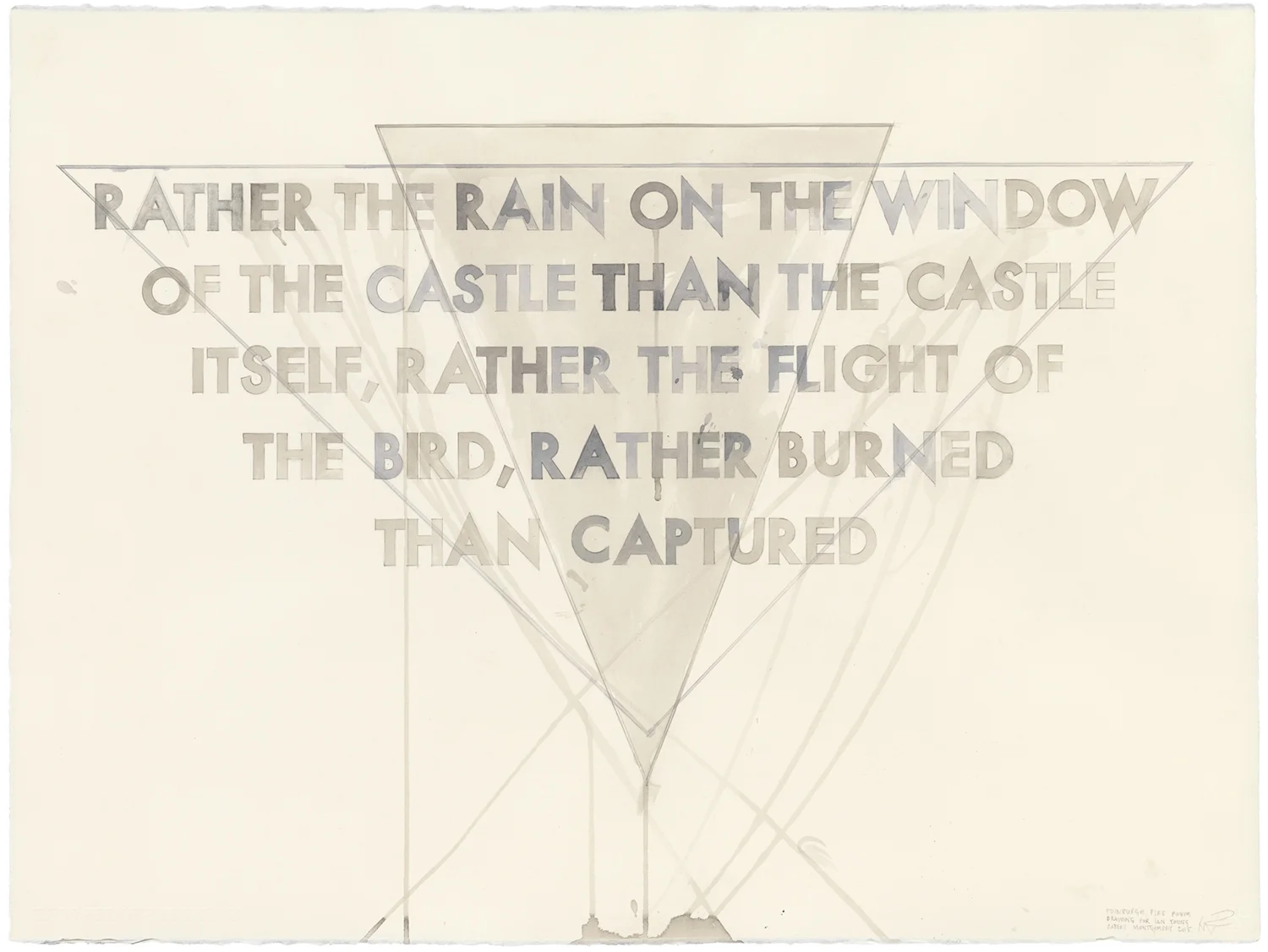 Edinburgh Fire Poem Watercolour, 2015.