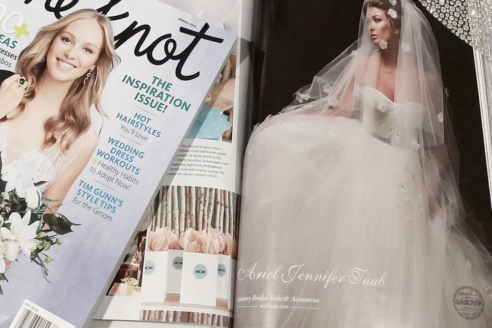Worked with a local bridal veil designer, Ariel Taub and created this ad that was then displayed in the national, The Knot magazine.