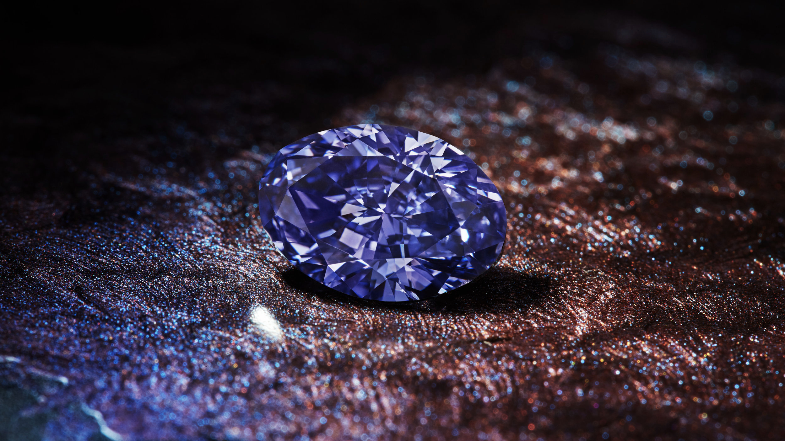The Argyle Violet - 2.83 carat oval shape, with color grading of Fancy Deep Grayish Bluish Violet.