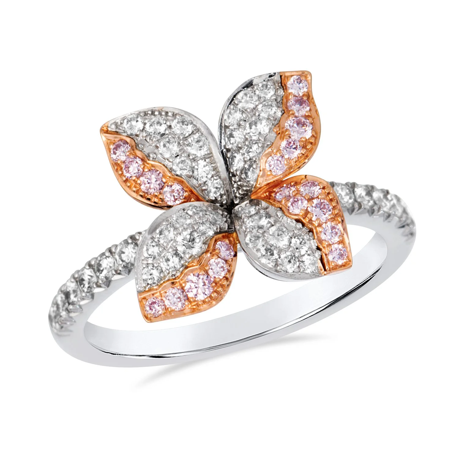 Scott West - Orchid Pink Diamond Series - 4 Leaf Ring