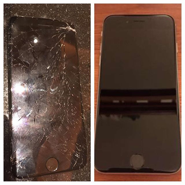 The difference is night and day! #screenrepair #crackediphone #iphonerepair #houstoniphonerepair #dallasiphonerepair