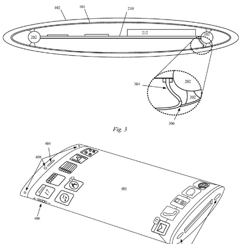 Curved design patent sketch