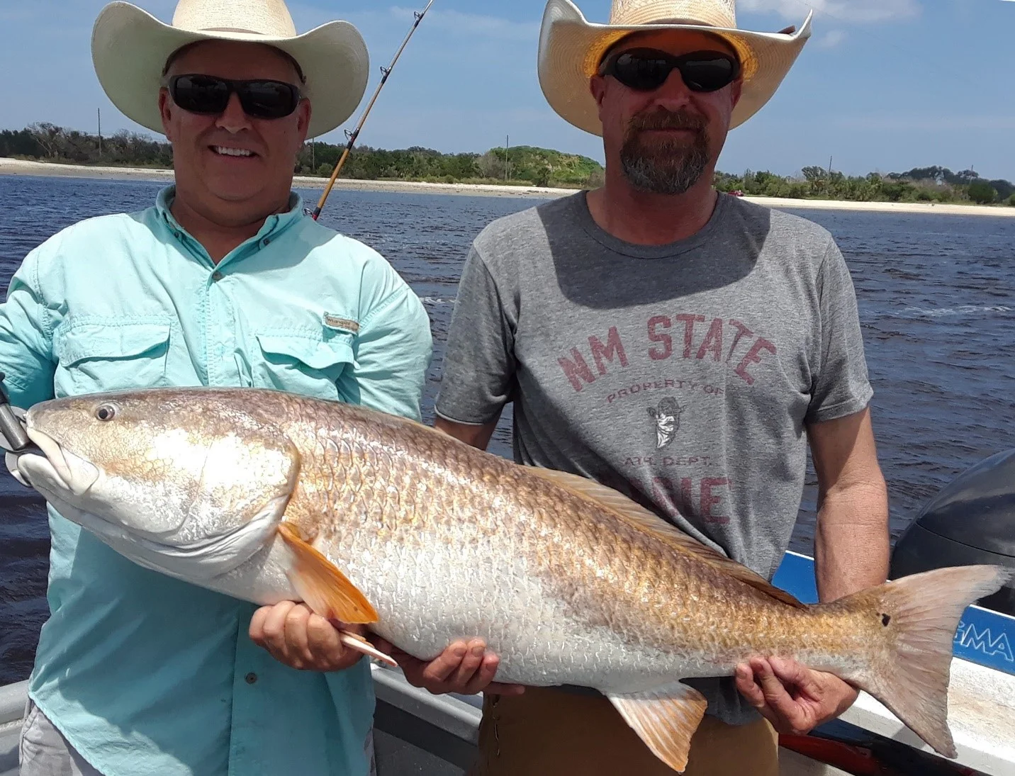 Sipler fishing charter w/ large bull redfish