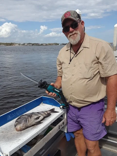 filleting a fish