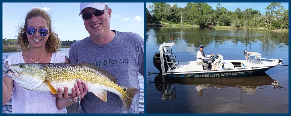Large redfish caught on Prime Time Charters
