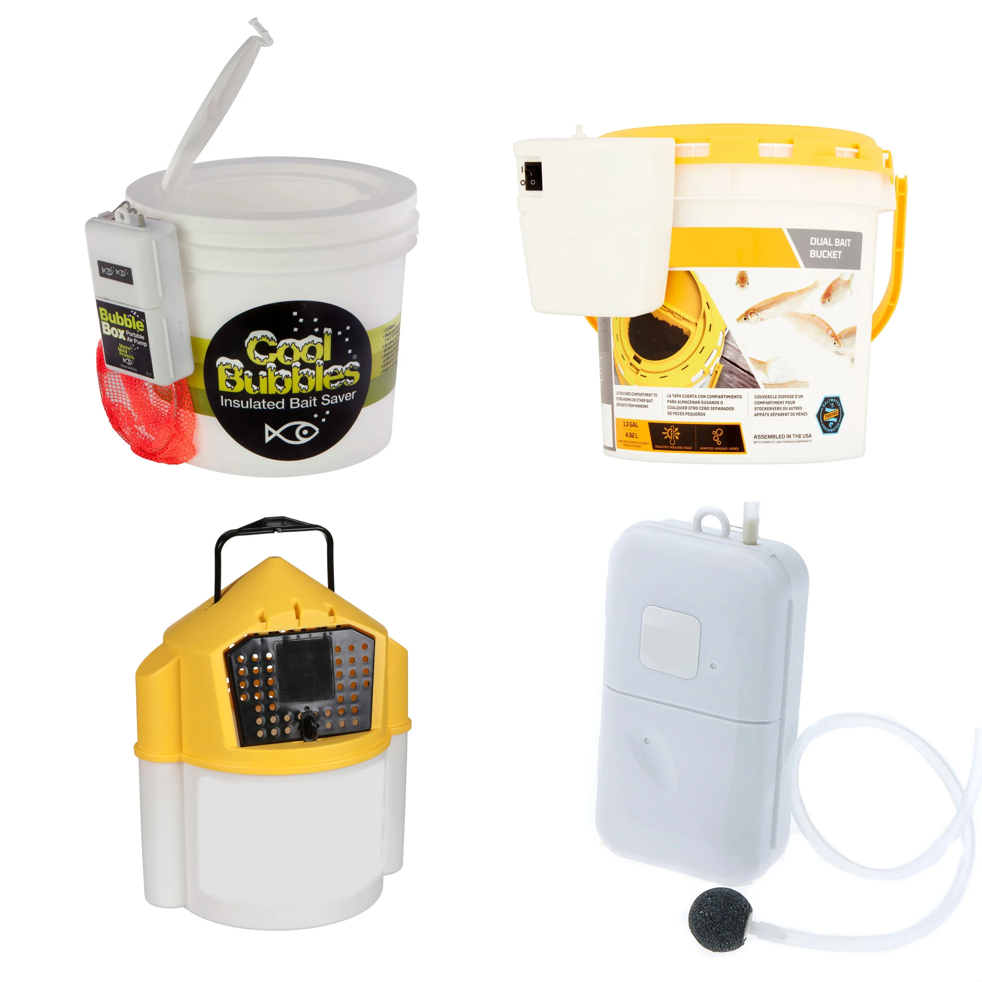 Aerators and bait buckets