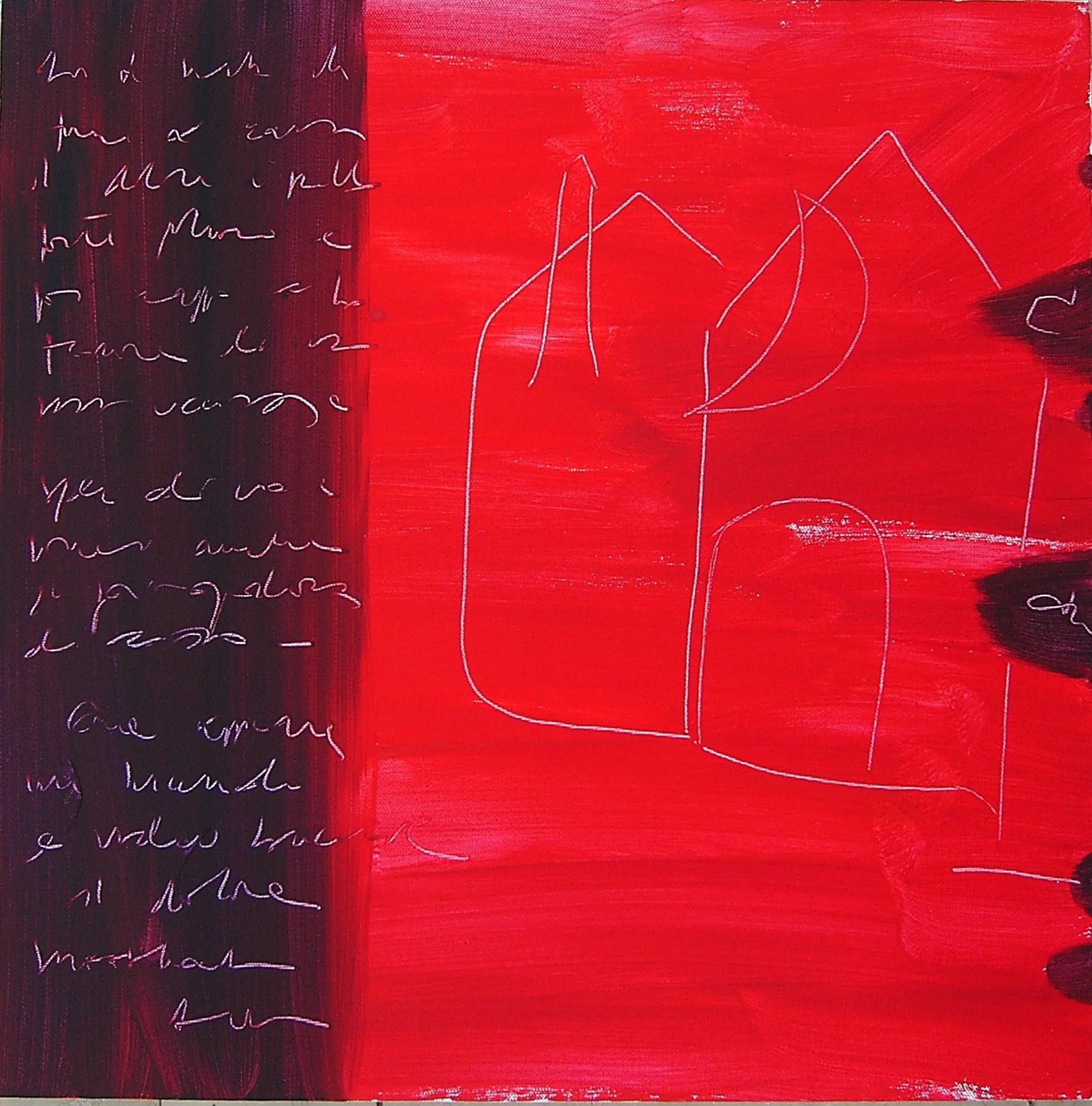 Untitled, acrylic on canvas, cm. 50 x 50, 2009