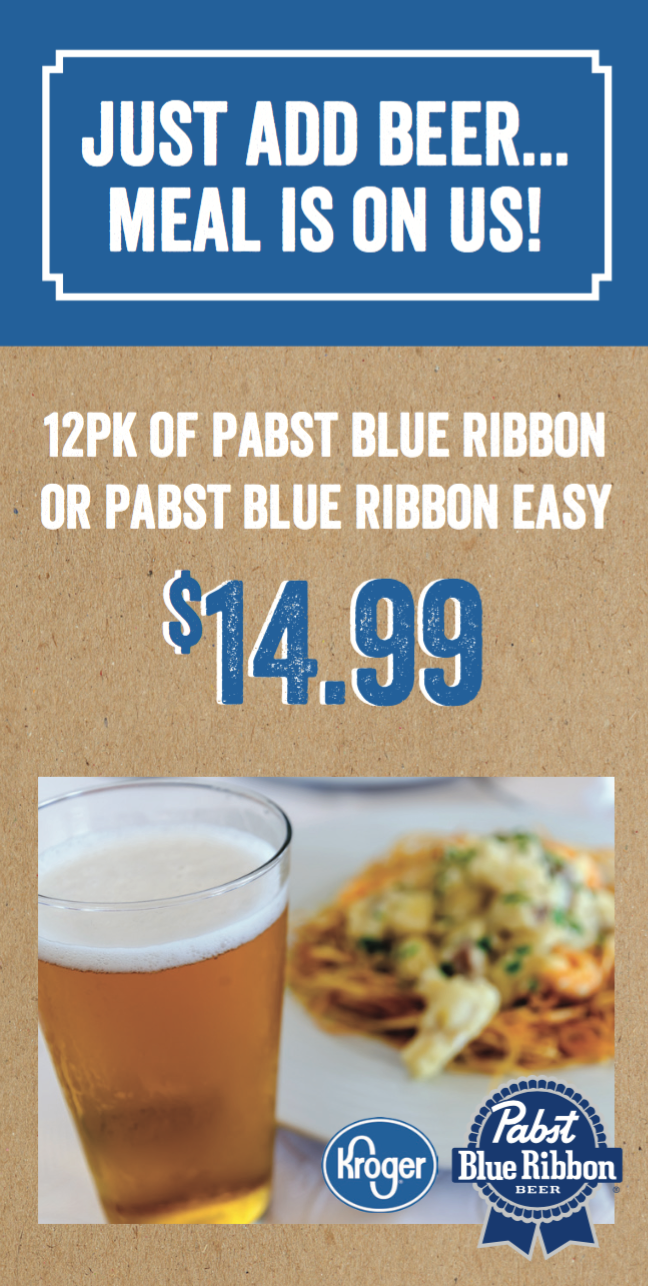  Pabst Blue Ribbon &amp; Kroger: floor stand 