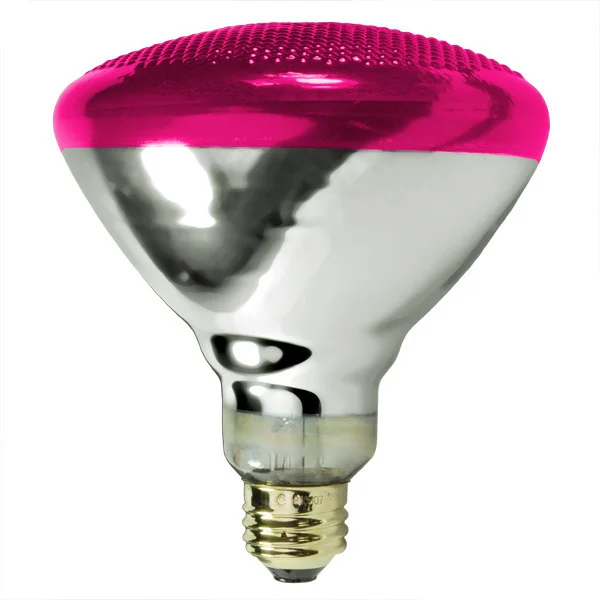 Satco S5007 - 100 Watt - Pink - BR38